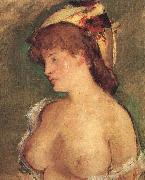 Edouard Manet Blond Woman with Bare Breasts oil painting